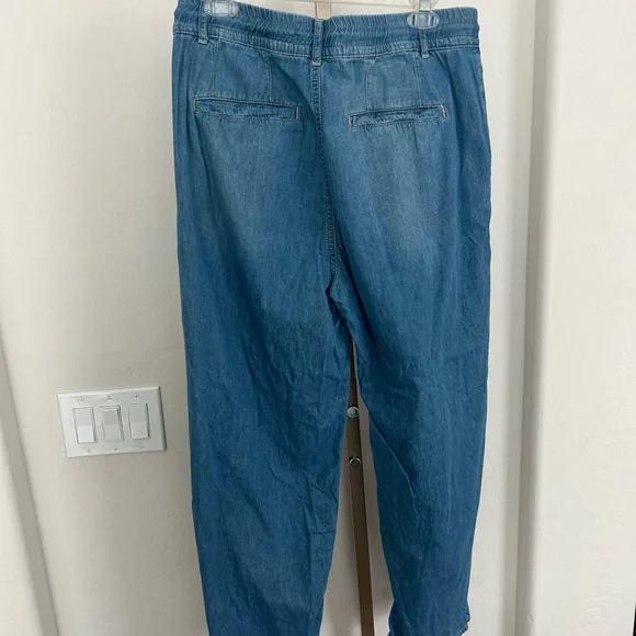 Free People Dakota Cinched Pull On Jeans We The Free Rope Tie Size M - Picture 6 of 6